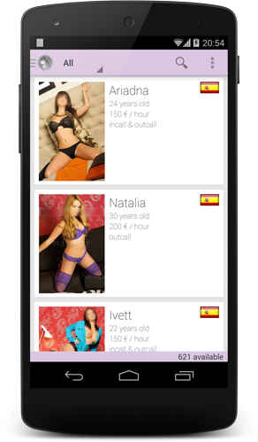 Escorts Highclass sur Android